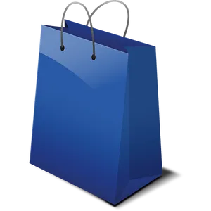 Blue Shopping Bag Icon PNG Image