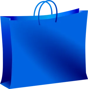 Blue Shopping Bag Vector PNG Image