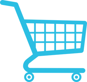 Blue Shopping Cart Icon PNG Image