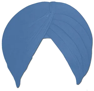 Blue Sikh Turban Graphic PNG Image