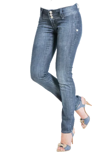 Blue Skinny Jeans Fashion PNG Image