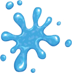 Blue Slime Splat Graphic PNG Image