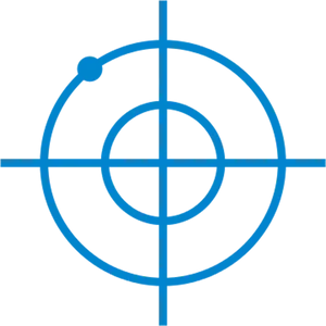 Blue Sniper Crosshair Graphic PNG Image