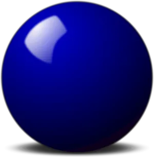 Blue Snooker Ball Graphic PNG Image