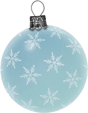 Blue Snowflake Christmas Ornament PNG Image