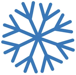 Blue Snowflake Graphic PNG Image