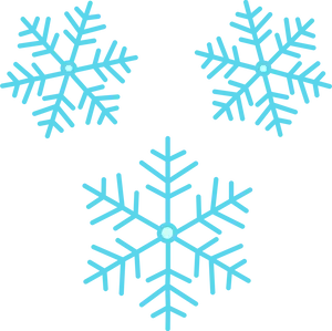 Blue Snowflakeson Black Background PNG Image