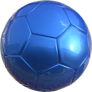 Blue Soccer Ball3 D Render PNG Image