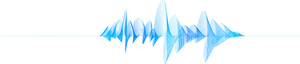 Blue Soundwave Visualization PNG