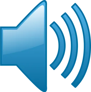 Blue Speaker Icon PNG Image