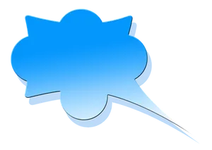 Blue Speech Bubble Graphic PNG Image