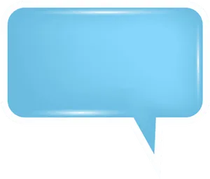 Blue Speech Bubble Graphic PNG Image