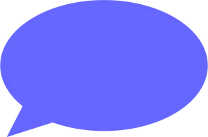 Blue Speech Bubble Graphic PNG Image