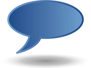 Blue Speech Bubble Graphic PNG Image