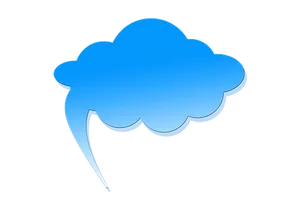 Blue Speech Bubble Graphic PNG Image