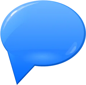 Blue Speech Bubble Icon PNG Image