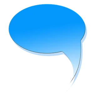 Blue Speech Bubble Icon PNG Image