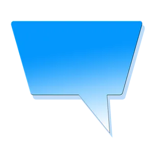 Blue Speech Bubble Icon PNG Image