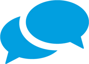 Blue Speech Bubbles Icon PNG Image