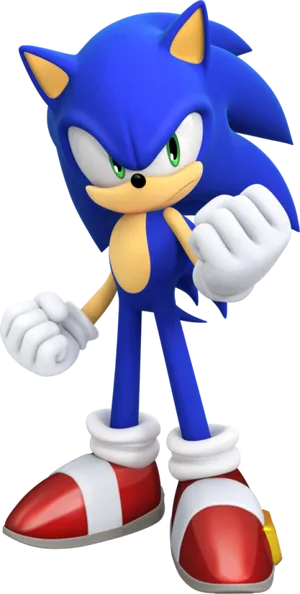 Blue Speedster Character Pose PNG Image