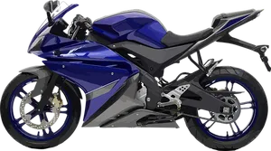 Blue Sport Motorcycle Illustration PNG Image