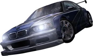 Blue Sports Car Transparent Background PNG