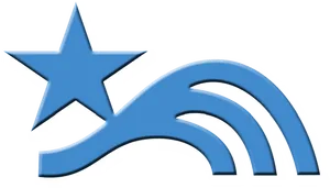 Blue Star Shooting Design PNG Image