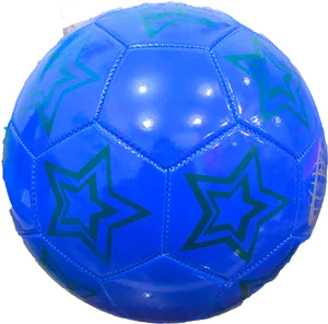 Blue Star Soccer Ball PNG Image