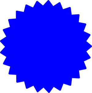 Blue Starburst Shape PNG Image