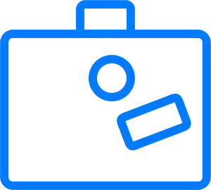 Blue Suitcase Icon PNG Image