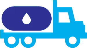 Blue Tanker Truck Icon PNG Image