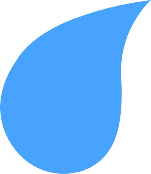 Blue Tear Drop Graphic PNG Image