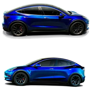 Blue Tesla Model Y Outdoor Png Iqp29 PNG Image