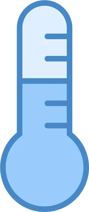 Blue Thermometer Icon PNG Image