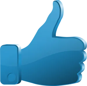 Blue Thumbs Up Emoji PNG Image