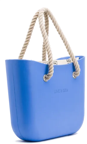 Blue Tote Bagwith Rope Handles PNG Image