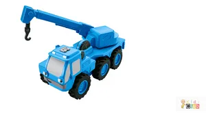 Blue Toy Crane Truck PNG Image