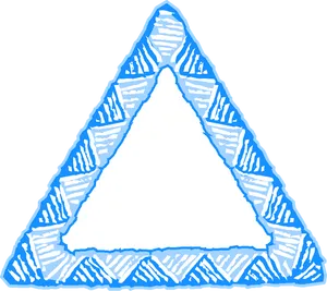 Blue Triangle Frame Design PNG Image