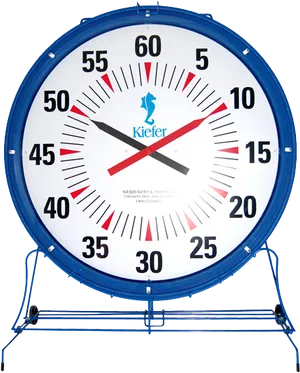 Blue Trimmed Pace Clock Image PNG Image