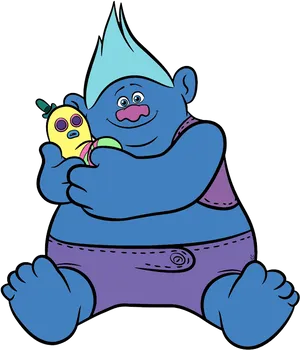 Blue_ Troll_ Hugging_ Toy PNG Image