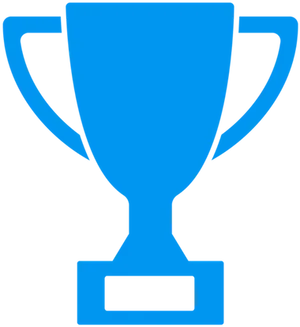 Blue Trophy Icon PNG Image