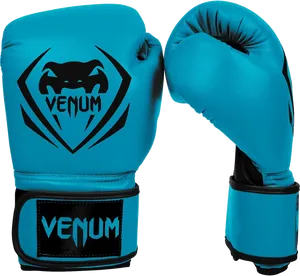 Blue Venum Boxing Gloves PNG Image