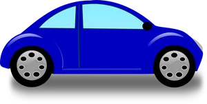 Blue Volkswagen Beetle Illustration PNG Image