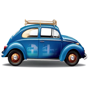 Blue Volkswagen Beetle Illustration Png Boa46 PNG Image