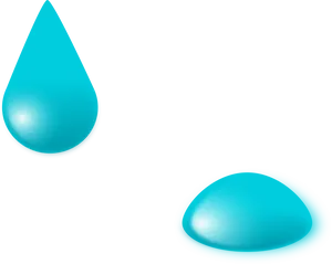 Blue Water Dropand Splash PNG Image