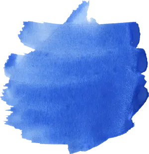 Blue Watercolor Brush Stroke PNG Image