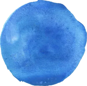 Blue Watercolor Circle Texture PNG Image