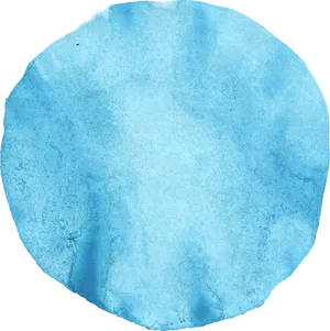 Blue Watercolor Circle Texture PNG Image