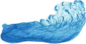 Blue Watercolor Wave PNG Image