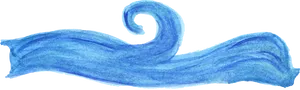 Blue Watercolor Wave Graphic PNG Image